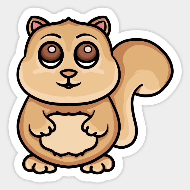 Cute Squirrel Sticker by Josh Diaz Villegas